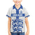 Custom England Fooball Family Matching Mermaid Dress and Hawaiian Shirt The Three Lions Blue Version