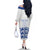 Custom England Fooball Family Matching Off The Shoulder Long Sleeve Dress and Hawaiian Shirt The Three Lions Blue Version