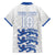 Custom England Fooball Family Matching Short Sleeve Bodycon Dress and Hawaiian Shirt The Three Lions Blue Version