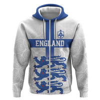 Custom England Fooball Hoodie The Three Lions Blue Version