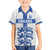 Custom England Fooball Kid Hawaiian Shirt The Three Lions Blue Version