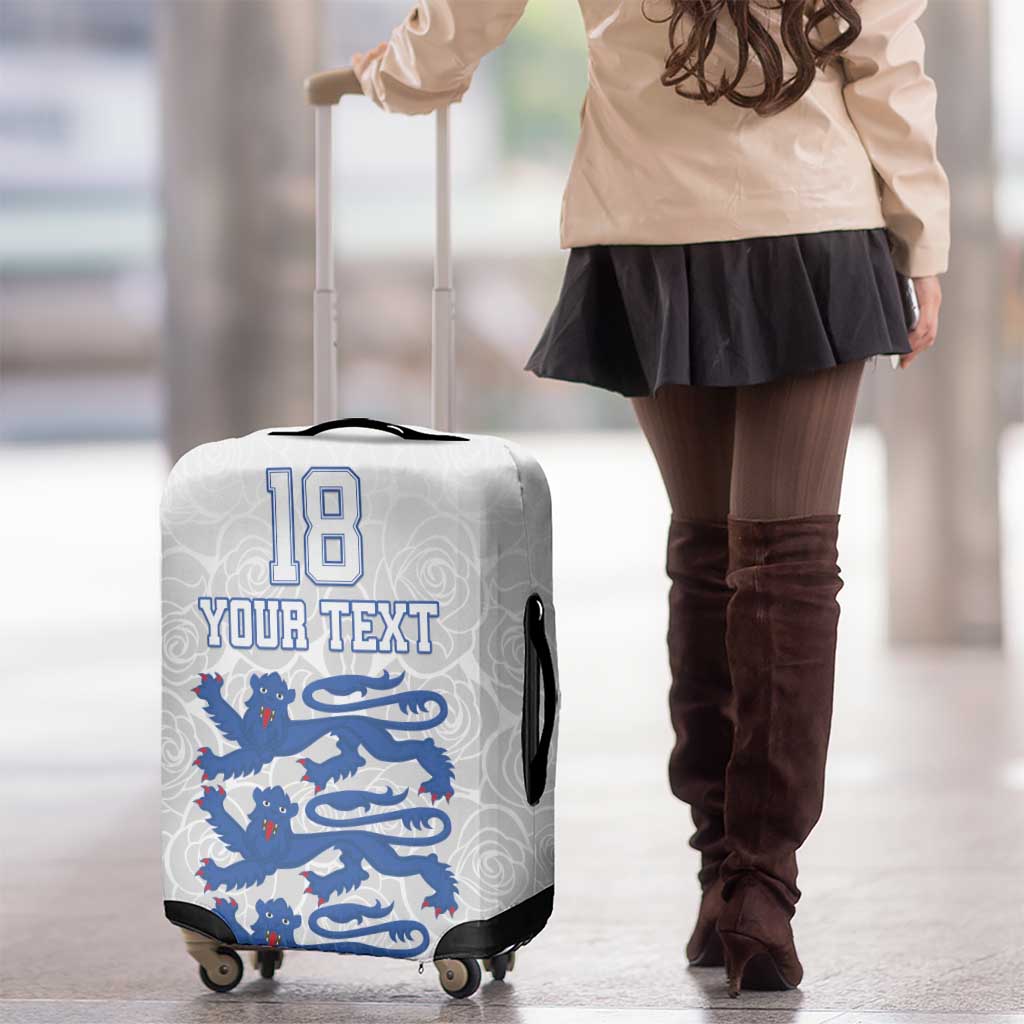 Custom England Fooball Luggage Cover The Three Lions Blue Version