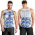 Custom England Fooball Men Tank Top The Three Lions Blue Version