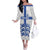 Custom England Fooball Off The Shoulder Long Sleeve Dress The Three Lions Blue Version