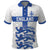 Custom England Fooball Polo Shirt The Three Lions Blue Version