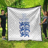 Custom England Fooball Quilt The Three Lions Blue Version