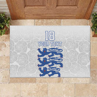 Custom England Fooball Rubber Doormat The Three Lions Blue Version