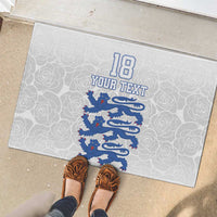 Custom England Fooball Rubber Doormat The Three Lions Blue Version