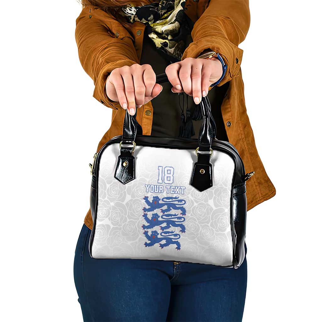 Custom England Fooball Shoulder Handbag The Three Lions Blue Version