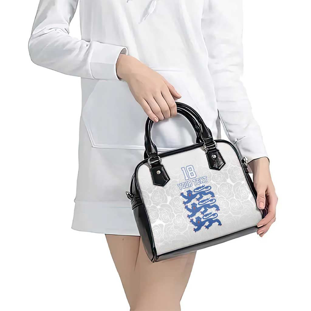 Custom England Fooball Shoulder Handbag The Three Lions Blue Version
