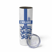 Custom England Fooball Skinny Tumbler The Three Lions Blue Version