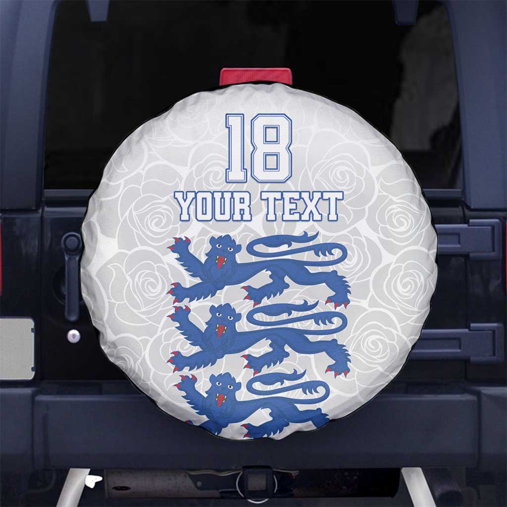 Custom England Fooball Spare Tire Cover The Three Lions Blue Version