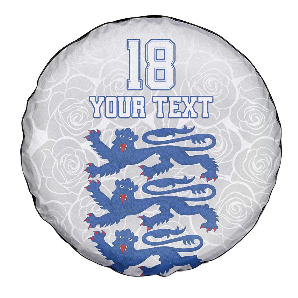 Custom England Fooball Spare Tire Cover The Three Lions Blue Version