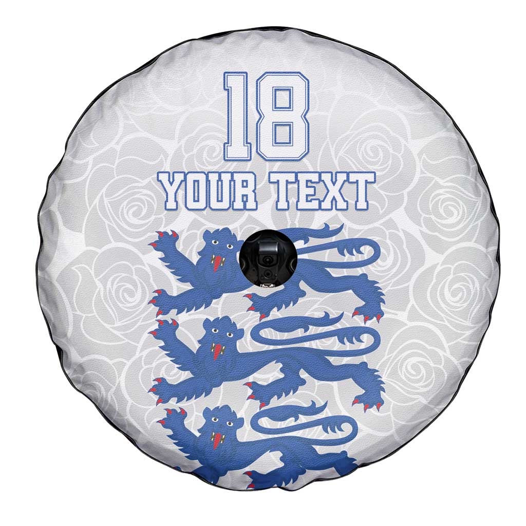 Custom England Fooball Spare Tire Cover The Three Lions Blue Version