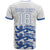 Custom England Fooball T Shirt The Three Lions Blue Version