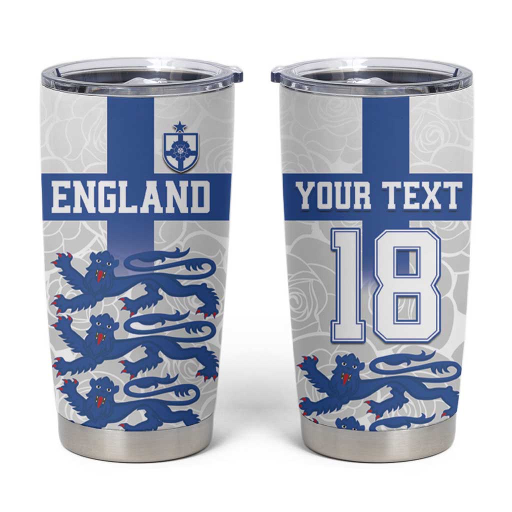 Custom England Fooball Tumbler Cup The Three Lions Blue Version