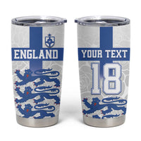 Custom England Fooball Tumbler Cup The Three Lions Blue Version