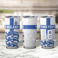 Custom England Fooball Tumbler Cup The Three Lions Blue Version