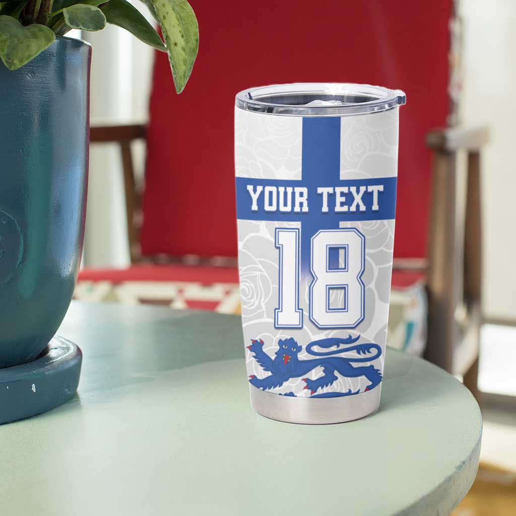 Custom England Fooball Tumbler Cup The Three Lions Blue Version