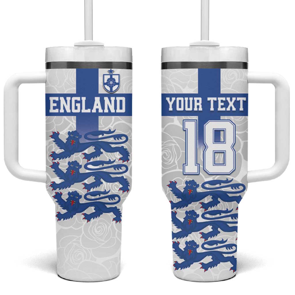 Custom England Fooball Tumbler With Handle The Three Lions Blue Version