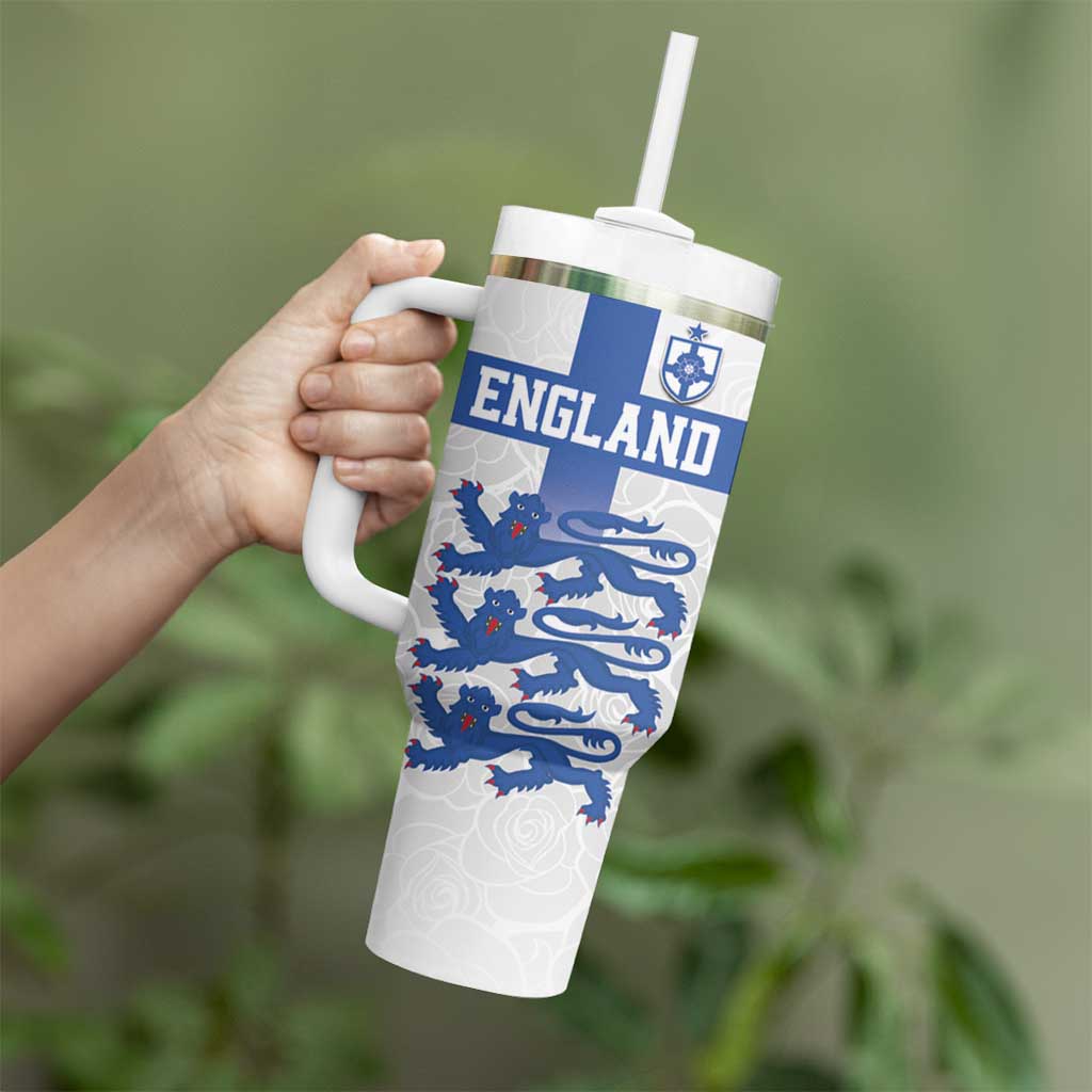Custom England Fooball Tumbler With Handle The Three Lions Blue Version