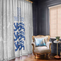 Custom England Fooball Window Curtain The Three Lions Blue Version