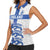 Custom England Fooball Women Sleeveless Polo Shirt The Three Lions Blue Version