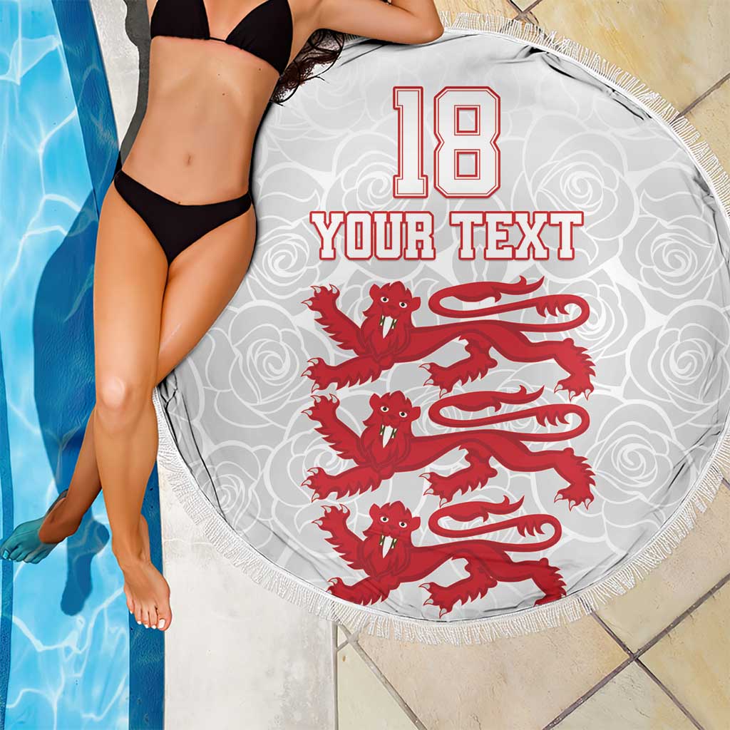 Custom England Fooball Beach Blanket The Three Lions Red Version