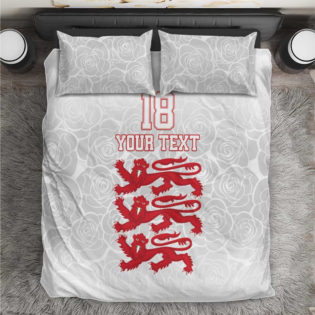 Custom England Fooball Bedding Set The Three Lions Red Version