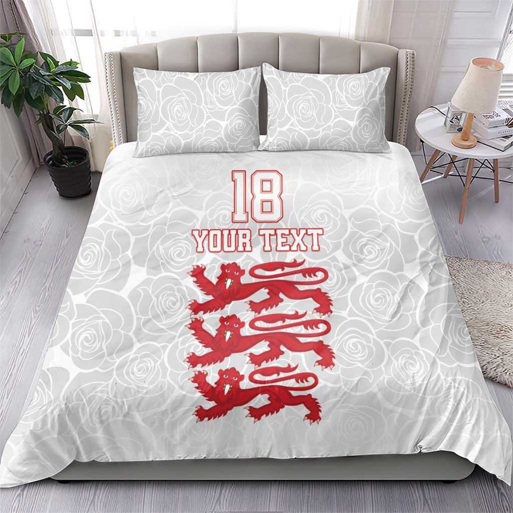 Custom England Fooball Bedding Set The Three Lions Red Version