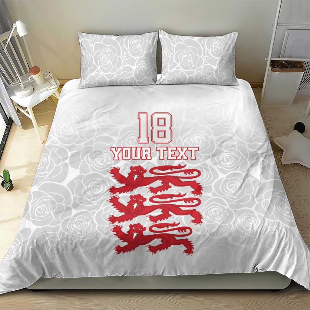 Custom England Fooball Bedding Set The Three Lions Red Version