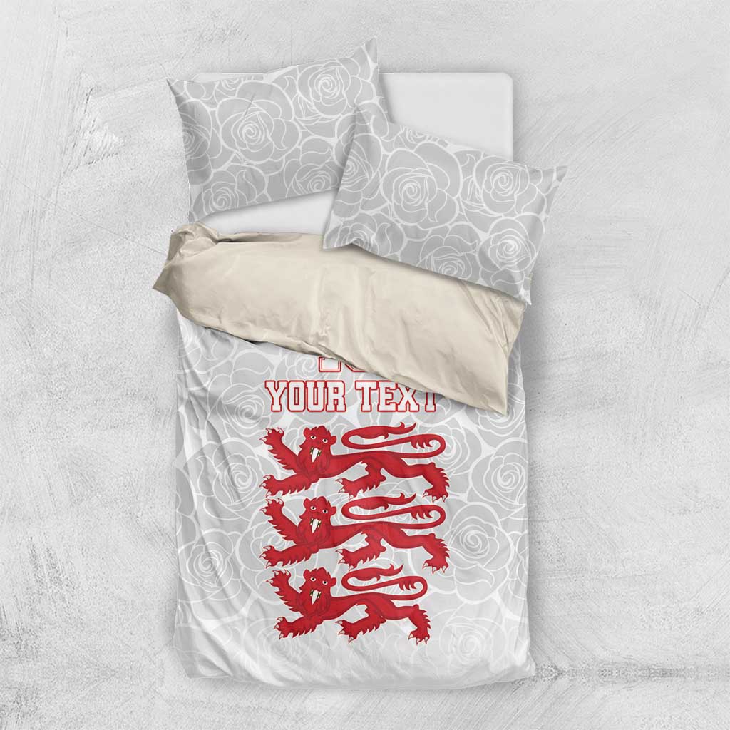 Custom England Fooball Bedding Set The Three Lions Red Version