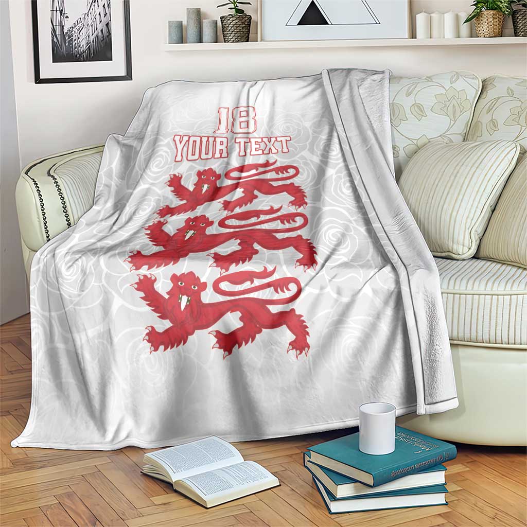 Custom England Fooball Blanket The Three Lions Red Version