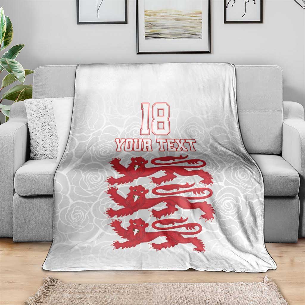 Custom England Fooball Blanket The Three Lions Red Version