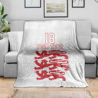 Custom England Fooball Blanket The Three Lions Red Version