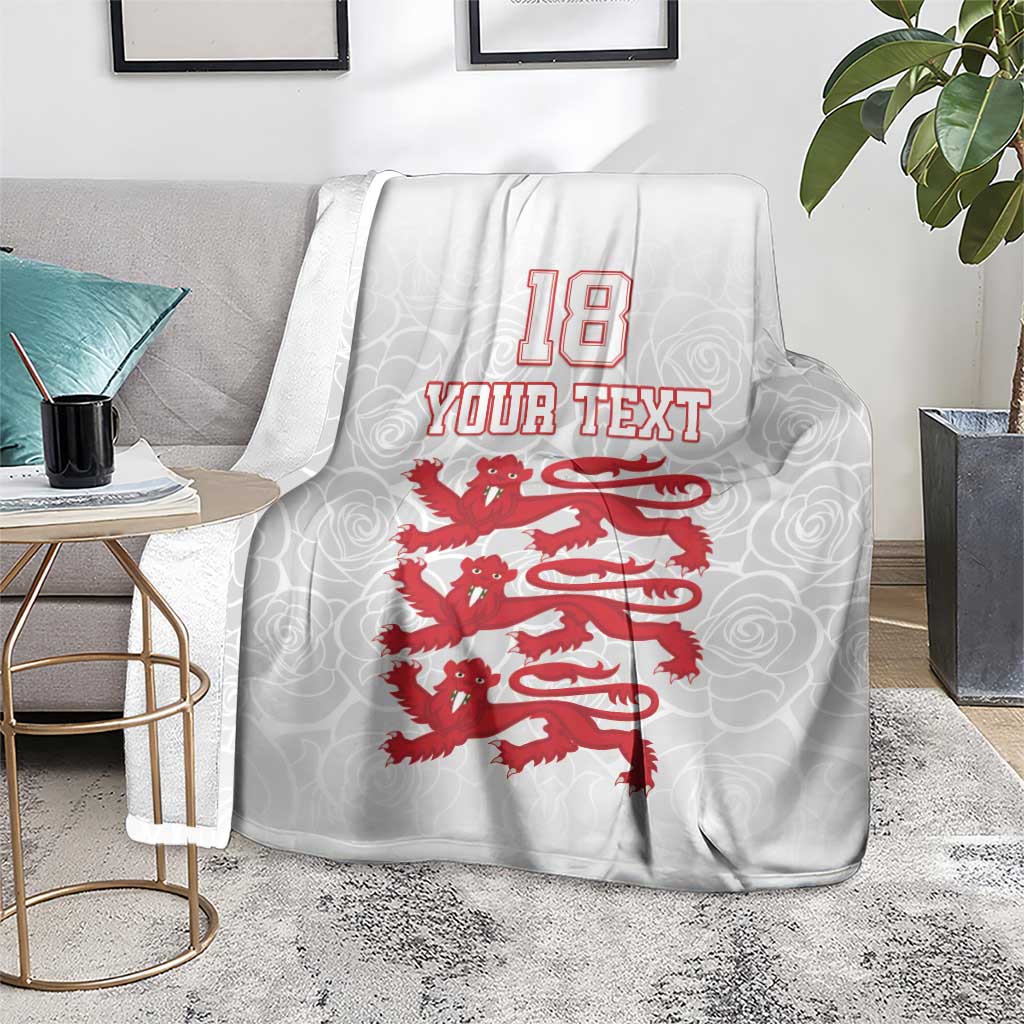 Custom England Fooball Blanket The Three Lions Red Version