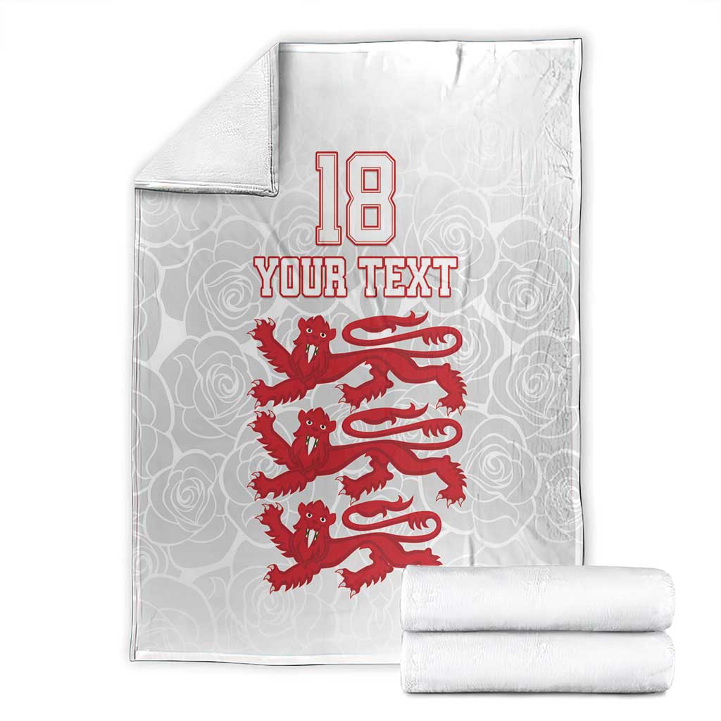 Custom England Fooball Blanket The Three Lions Red Version