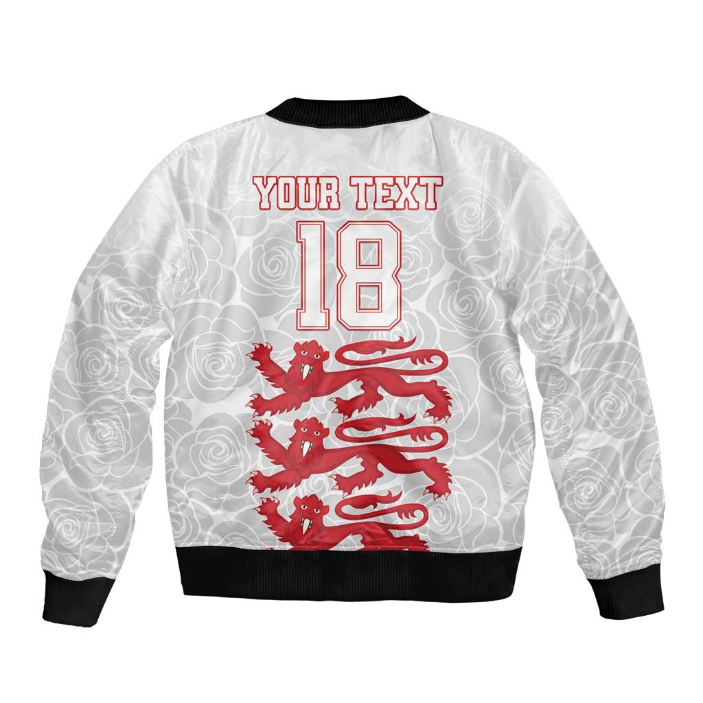 Custom England Fooball Bomber Jacket The Three Lions Red Version