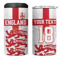 Custom England Fooball 4 in 1 Can Cooler Tumbler The Three Lions Red Version