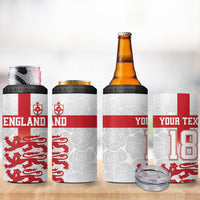 Custom England Fooball 4 in 1 Can Cooler Tumbler The Three Lions Red Version