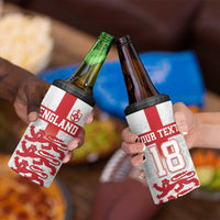 Custom England Fooball 4 in 1 Can Cooler Tumbler The Three Lions Red Version