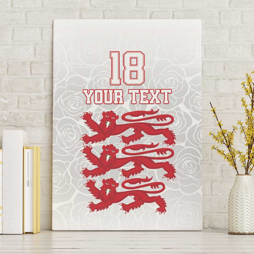 Custom England Fooball Canvas Wall Art The Three Lions Red Version