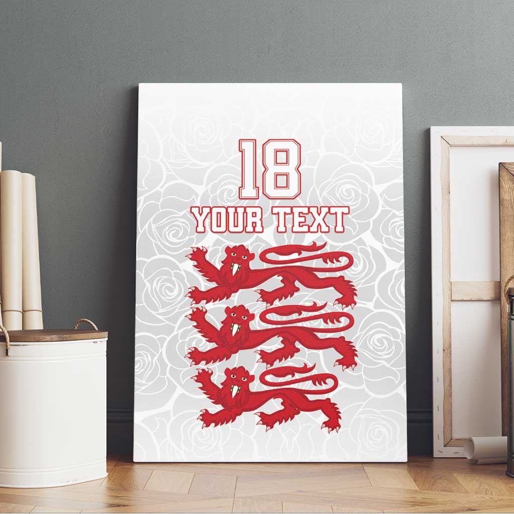 Custom England Fooball Canvas Wall Art The Three Lions Red Version