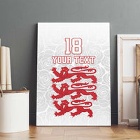 Custom England Fooball Canvas Wall Art The Three Lions Red Version