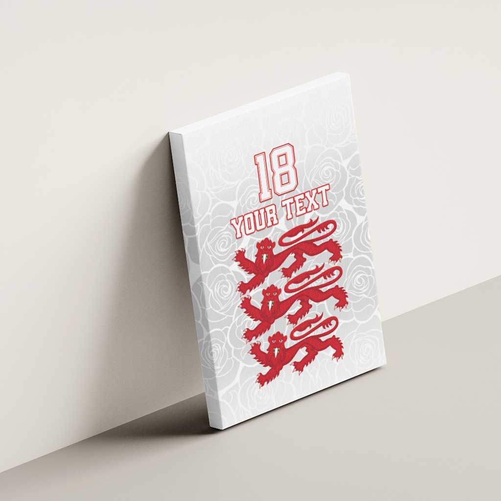 Custom England Fooball Canvas Wall Art The Three Lions Red Version