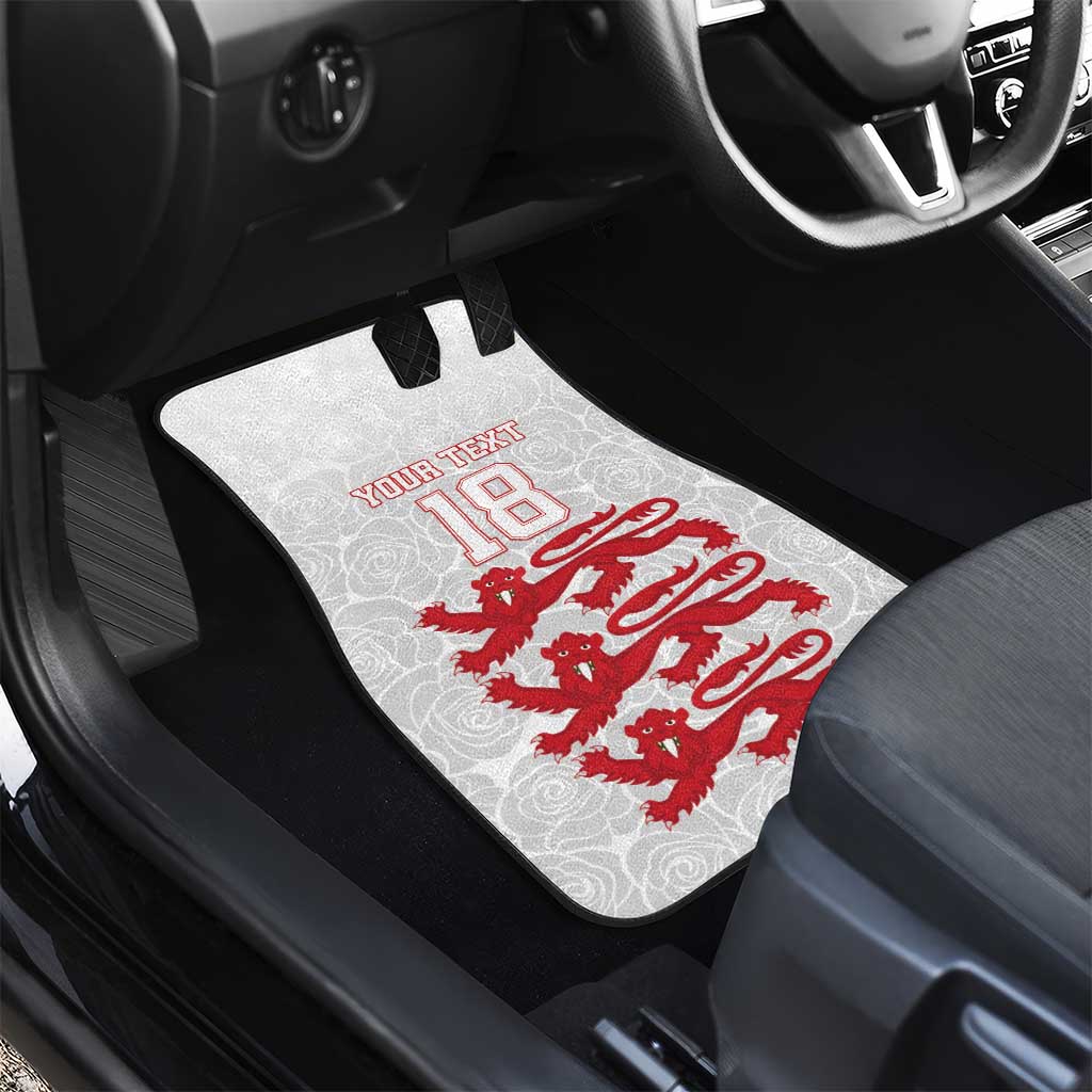 Custom England Fooball Car Mats The Three Lions Red Version