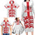 Custom England Fooball Family Matching Long Sleeve Bodycon Dress and Hawaiian Shirt The Three Lions Red Version