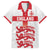 Custom England Fooball Family Matching Long Sleeve Bodycon Dress and Hawaiian Shirt The Three Lions Red Version