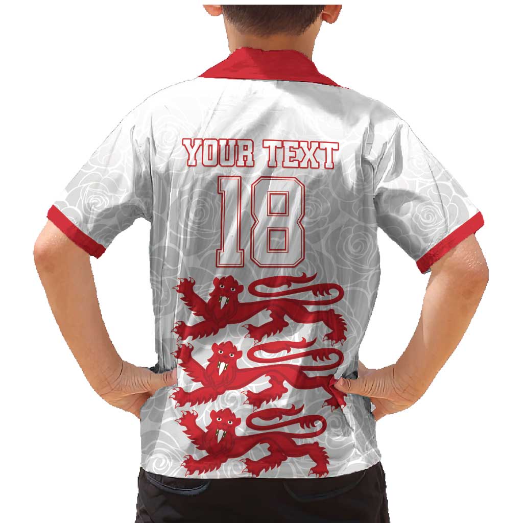 Custom England Fooball Family Matching Mermaid Dress and Hawaiian Shirt The Three Lions Red Version