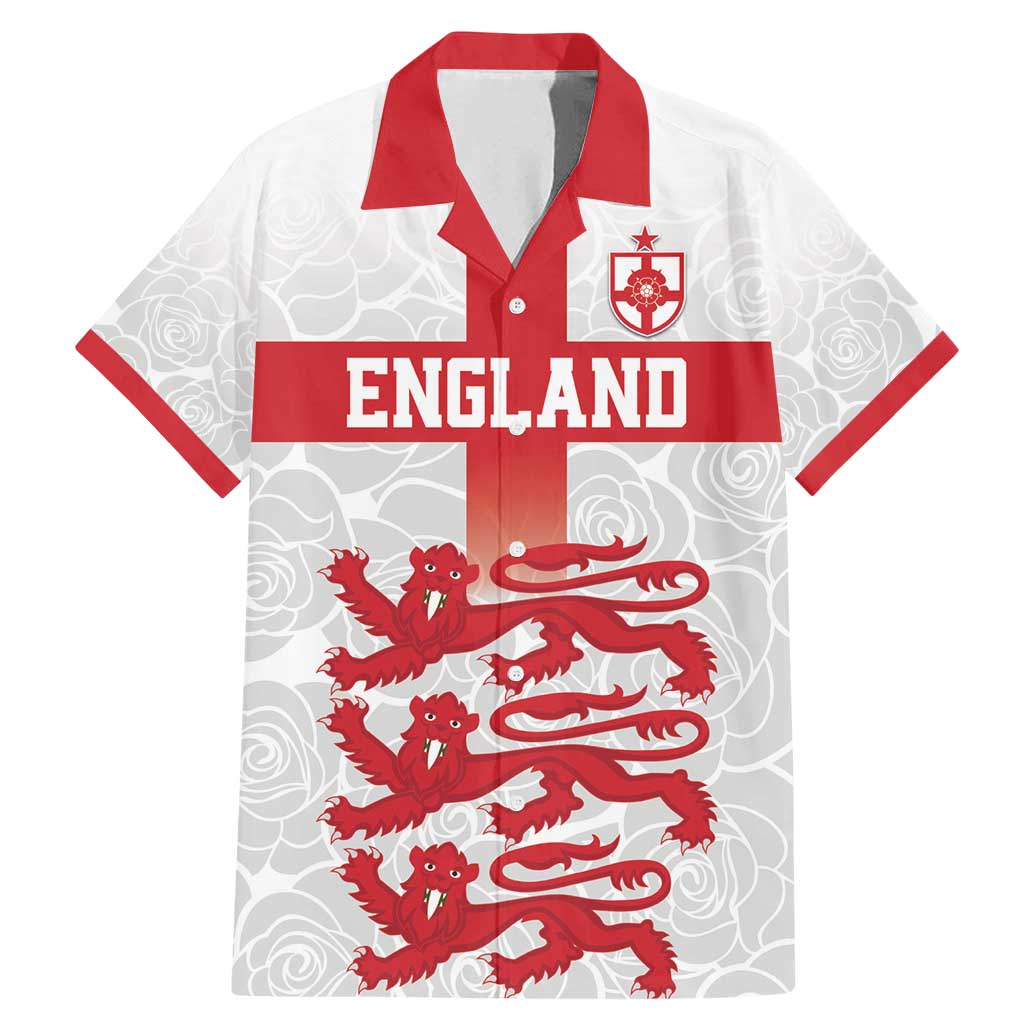 Custom England Fooball Family Matching Mermaid Dress and Hawaiian Shirt The Three Lions Red Version